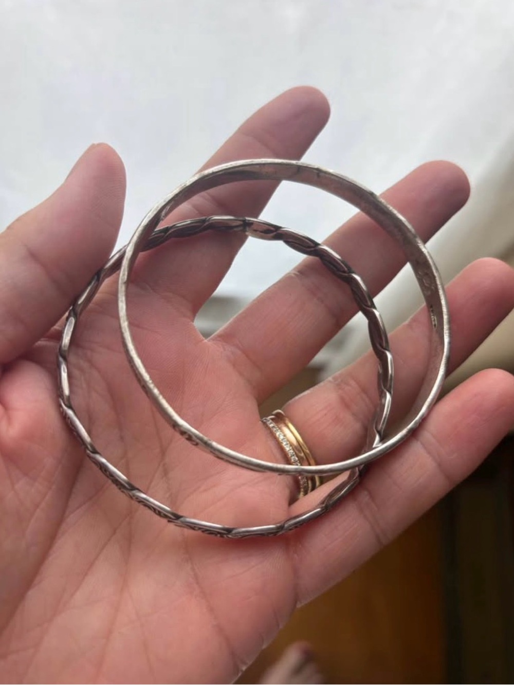 Vintage silver bangles